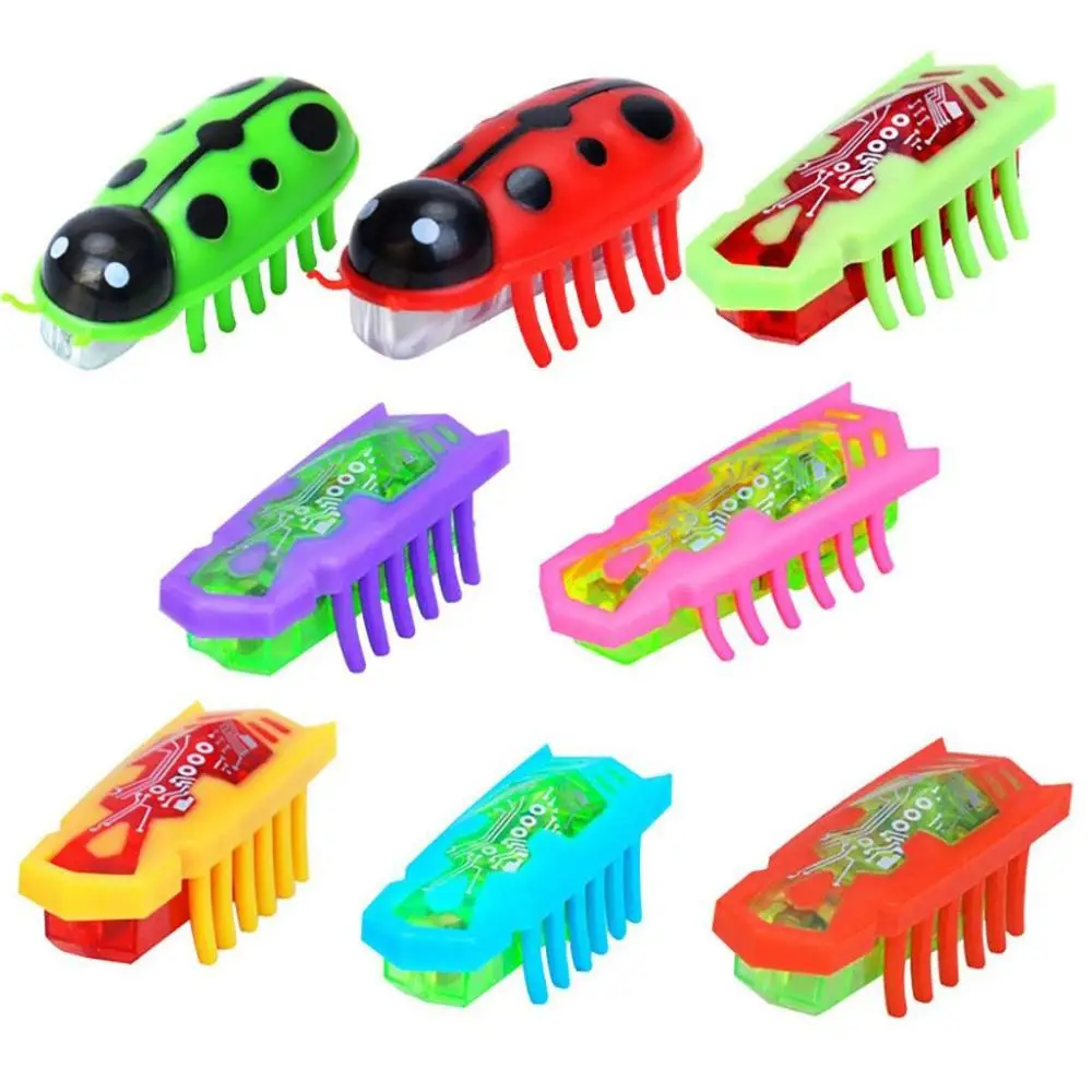 Creative Mini Funny Escaping Automatic Colorful Electric Pet Toy Electric Ladybug Interactive Pet Supplies Cat Toy