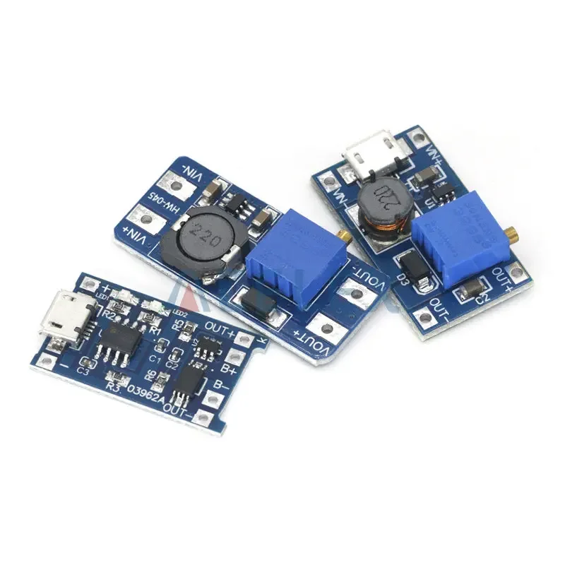 MT3608 DC-DC Adjustable Boost Module 2A Boost Plate Step Up Module with MICRO USB 2V-24V to 5V 9V 12V 28V