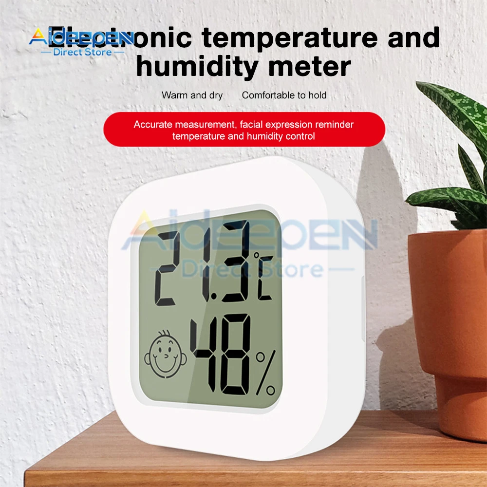 Mini lcd digital termômetro higrômetro sala interna eletrônico medidor de umidade temperatura sensor estação meteorológica para casa