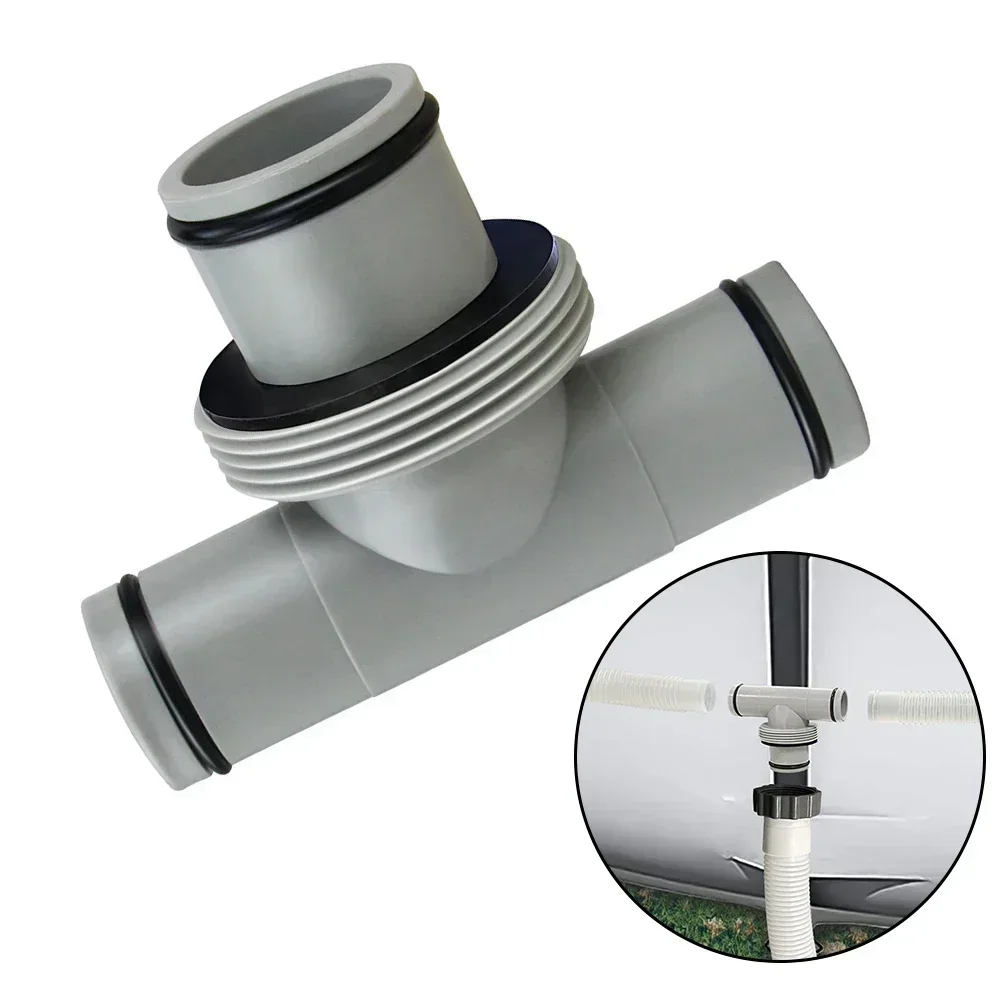 

For Intex Swimming Pool Hose Adapter 1.5 Inch 3-way T-Joint Above Ground Pool Replacement Parts Connector