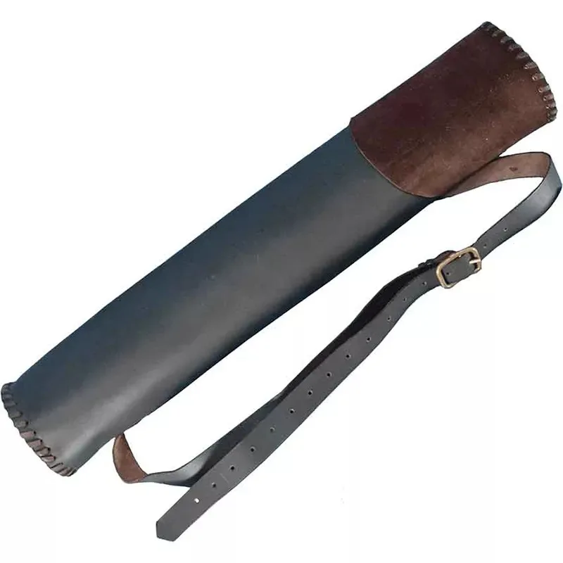Medieval Vintage Leather Archery Quiver Arrow Holder Bow Shooting Hunting Punk Shoulder Belt Quiver For Cosplay Accessory Props
