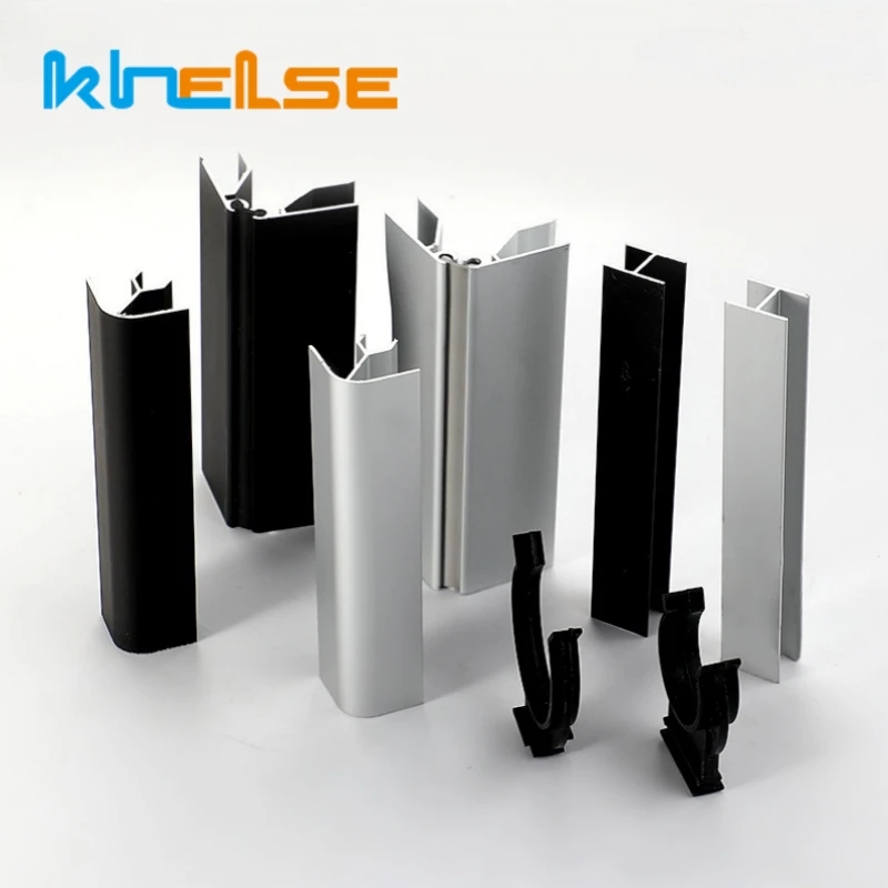 3pcs H10cm Kitchen LED Skirting Line Accessories Under Cabinet Aluminum Baseboard Fittings Internal External Connector Corner