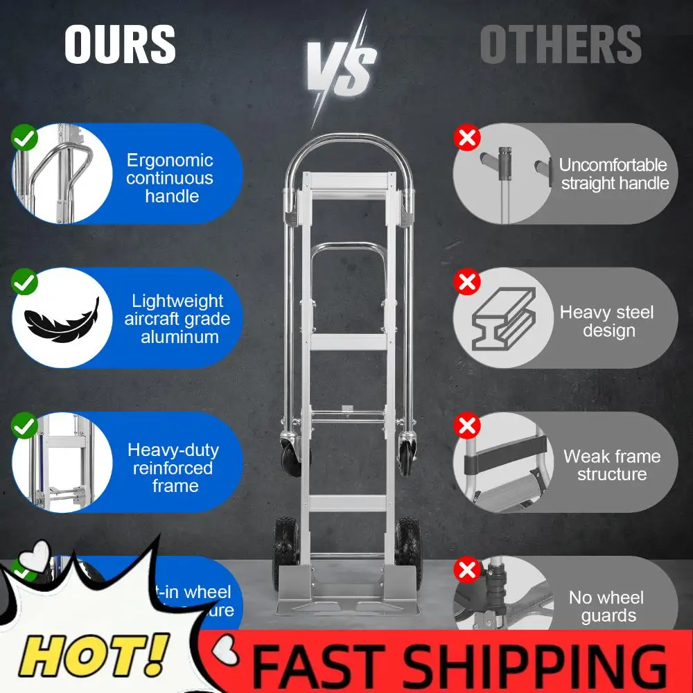 

Легкая грузовая тележка с усиленной рамой, устойчивая к ржавчине, износостойкая, для склада, фабрики, розничного магазина, офиса