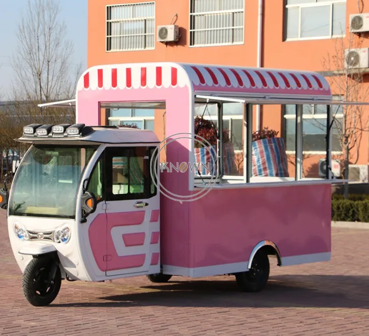 สินค้ามาใหม่! ขายร้อนที่กําหนดเอง 3.8m ยาวตู้อาหารออกแบบรถบรรทุกอาหารไฟฟ้ารถพ่วงไอศกรีมรถเข็นอาหาร