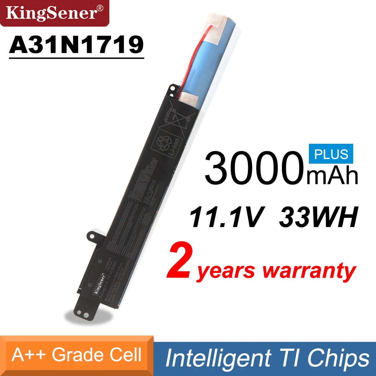 

KingSener A31N1719 11.1V 3000mAh Laptop Battery for ASUS X407MA X407UF X407UA X407UB X507MA X507UA X507UF X507UB R507UA R507UB