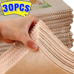 30/1Pcs Luffa Fiber Cleaning Cloth Absorbent Kitchen Dish Cloth Non-stick Oil Wipe Rag Household Scouring Pads Cleaning Supplies