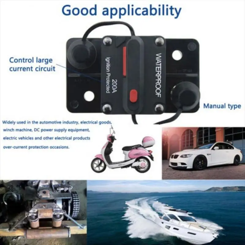 Car Circuit Breaker 30a 40a 50a 60a 70a 80a 100a 120a 150a 200a 250a 300a Amp Universal Portable Waterproof For Car Audio System