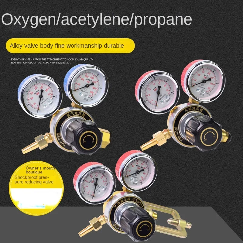 Oxy-Acetylene Propane Pressure Gauge Reducing Valve Shock Reducer Lpg Cylinder Pressure Gauge