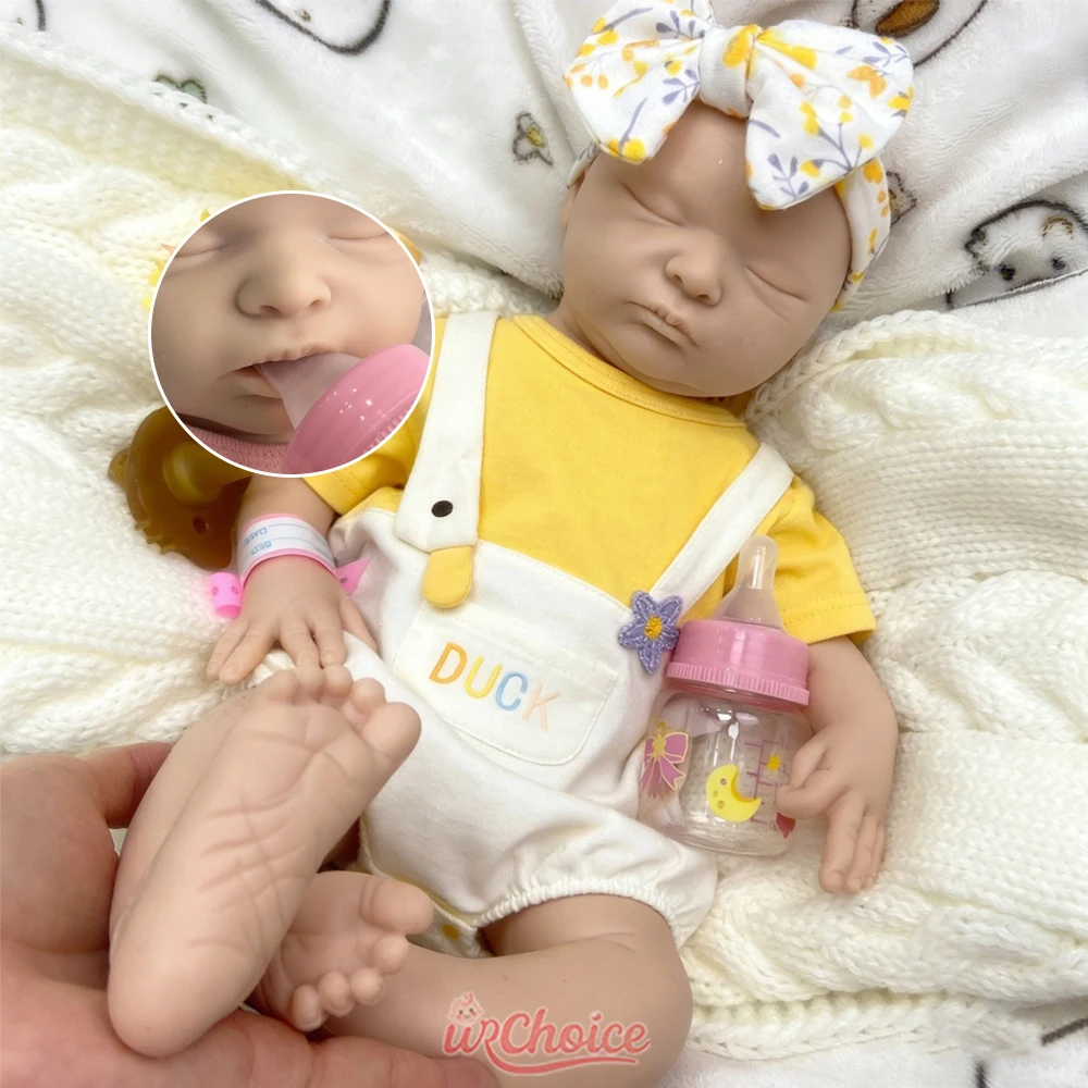 

18-дюймовая высококачественная силиконовая кукла-реборн девочка с открывающимся ртом, реалистичная, гибкая, моющаяся, новорожденная кукла, подарок для пожилых людей