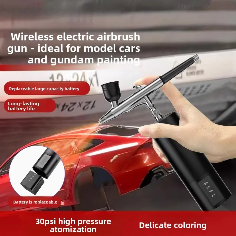 Air Pump Acrylic Airbrush Set - Specialized Spraying Tool for Gundam Model Coloring & Art Paint