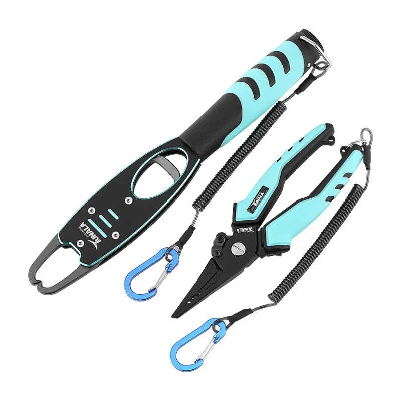 

Aluminum Alloy Lure Fishing Pliers Kit - Lockable, Ring Opener, Fish Controller with Scale, Hook Remover, Fishing Accessories