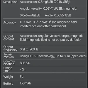 WitMotion WT9011DCL Bluetooth 5.0 Acelerômetro Giroscópio Sensor de Ângulo Bússola Eletrônica Magnetomômetro Inclinômetro 10 principais vendas magnetômetro - №7