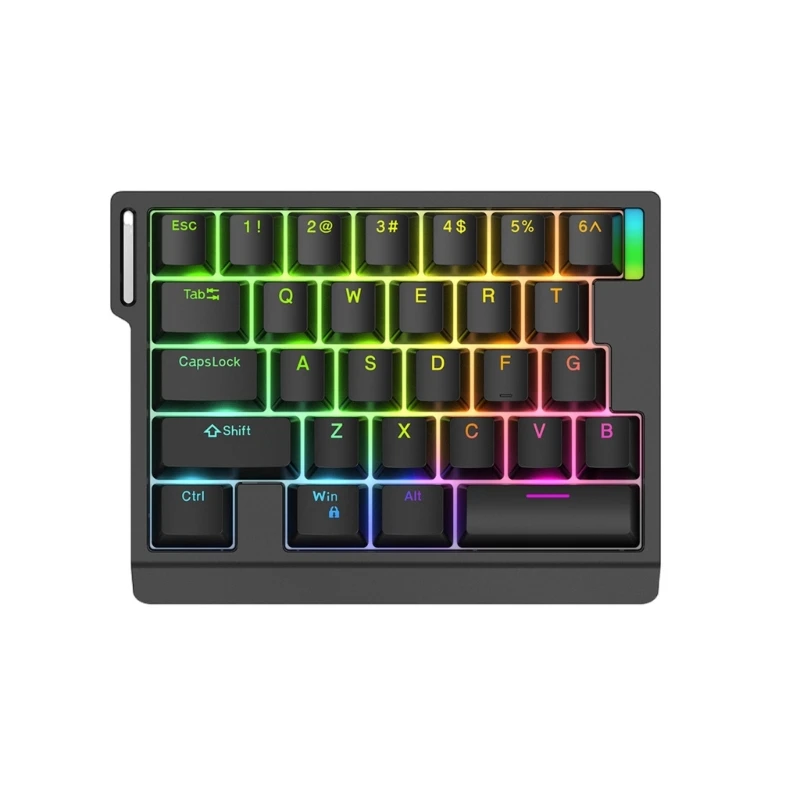 HE30 Mechanical Game Keyboard with Colorful Lighting Enhances Durability For Office Game Use Quick Triggers Keypad DropShipping