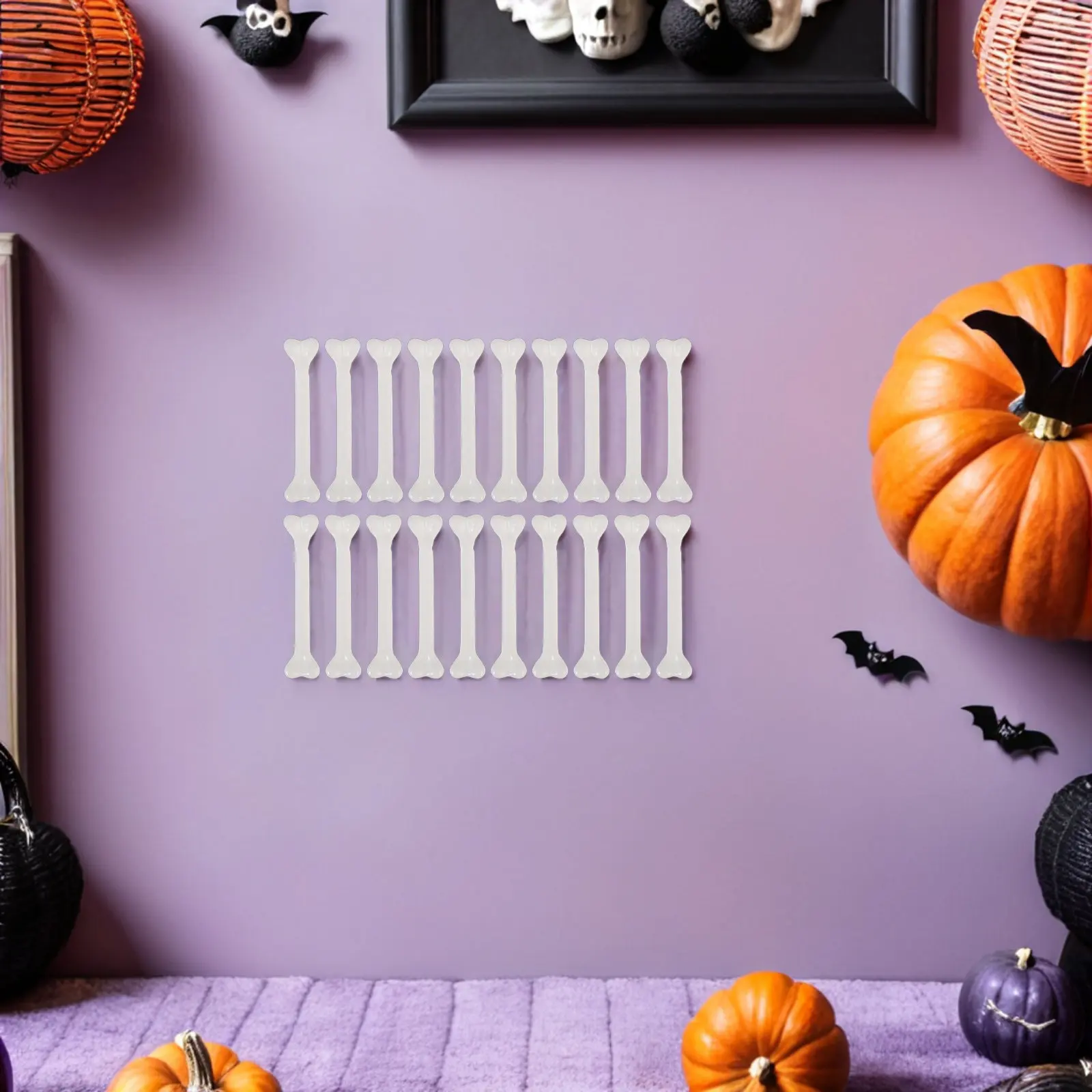

30Pcs Lightweight Odorless Plastic Fake Human Bones Halloween Prop Decor Desktop Tabletop Bone Decor Party Accessories Simulated