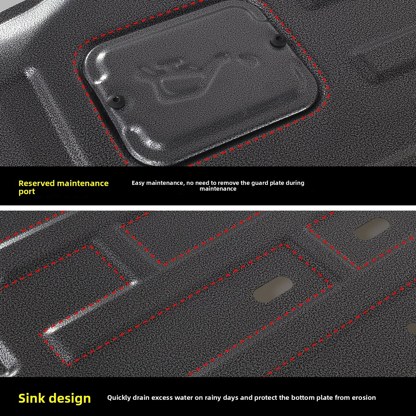 Premium Custom Fit Engine Skid Plate Under Engine Guard For 10-25 Volkswagen Tiguan L Chassis Protector Armored Bottom Guard
