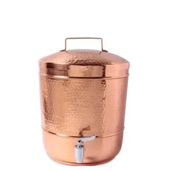 Copper Water pot Container Pot With natural Tumbler Serve ware Kitchen & Tabletop