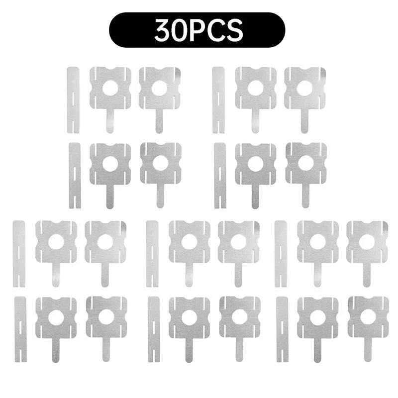 【AD】18650 Lithium Battery Nickel Sheet 30pcs Polygonal Battery Nickel Sheet For Spot Welding Machine Batteries Connection Sheets
