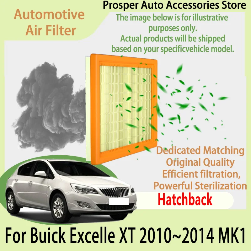 

Воздушный фильтр двигателя автомобиля, автомобильные детали, воздухозаборный элемент для Buick Excelle XT 2010 ~ 2014 MK1 1,6T, комплект угольного салонного фильтра, автозапчасти