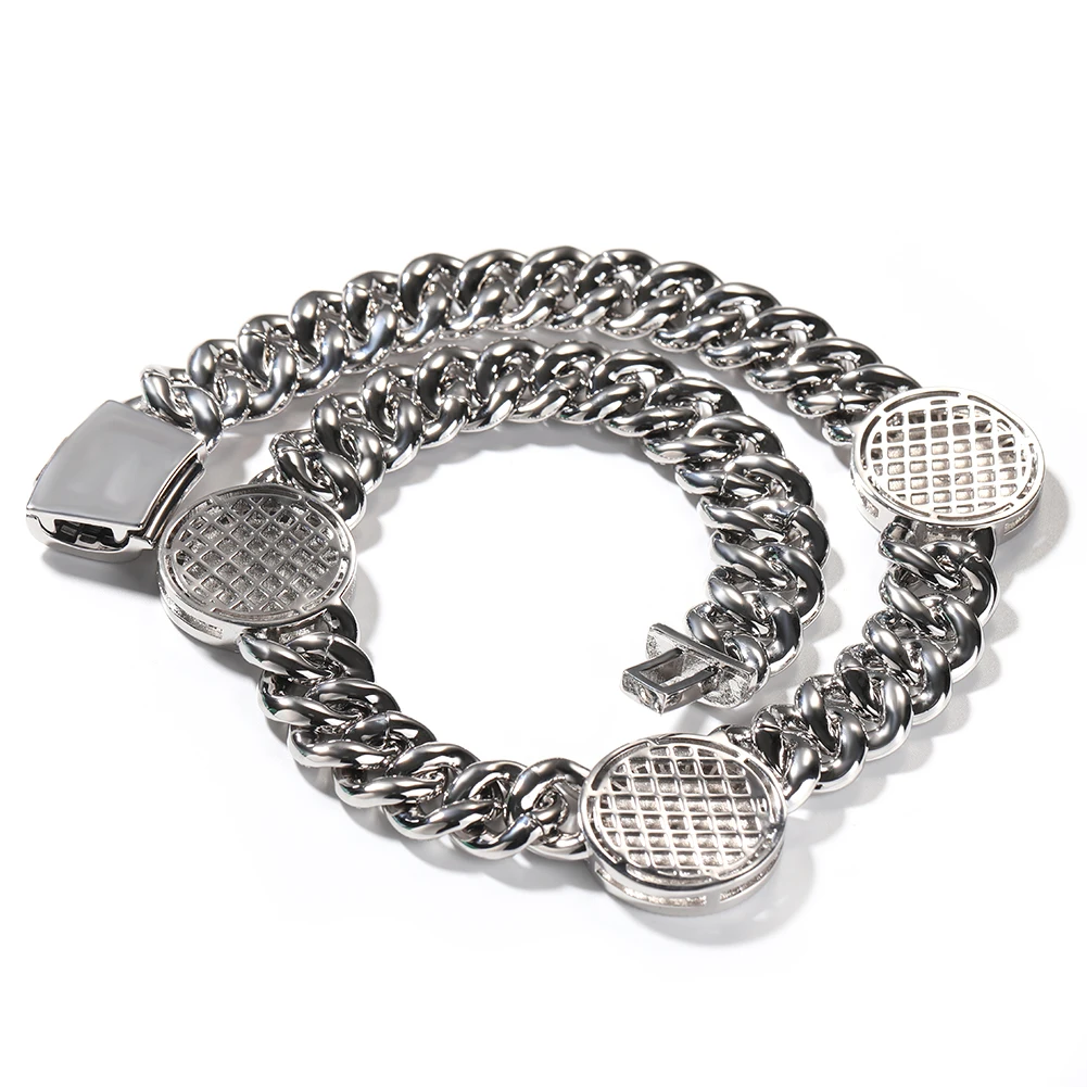 UWIN شخصية صورة المعلقات مع 20 مللي متر الثقيلة Bagueteecz الكوبية سلسلة قلادة اليدوية موضة الهيب هوب مجوهرات للرجال #3