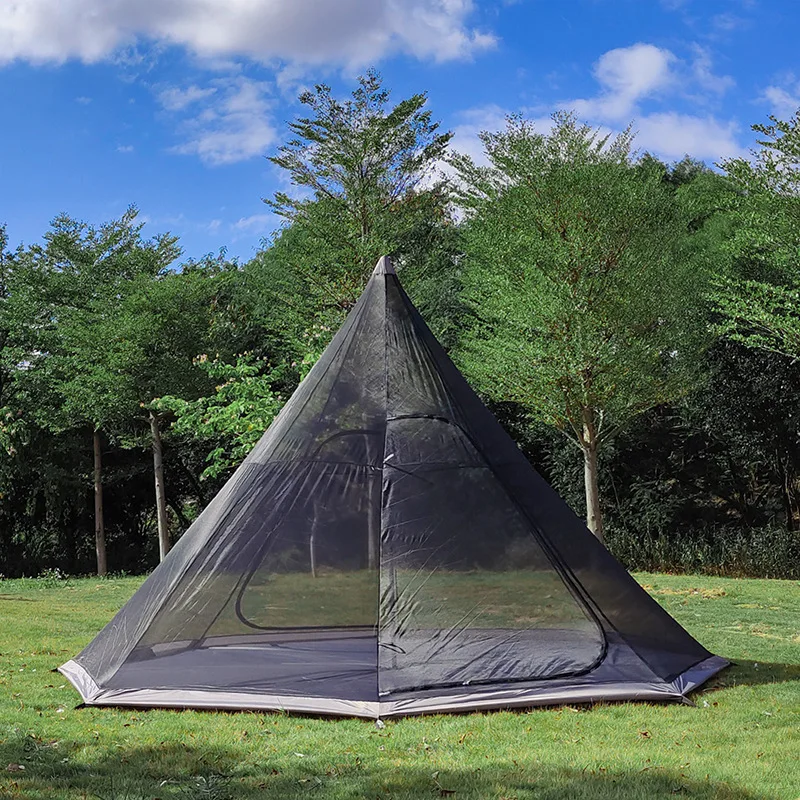 

Большой медведь, портативная индийская непромокаемая палатка для кемпинга на открытом воздухе, 3000 мм + ткань Оксфорд, четырехсезонная двухслойная палатка-пирамида для двух спален