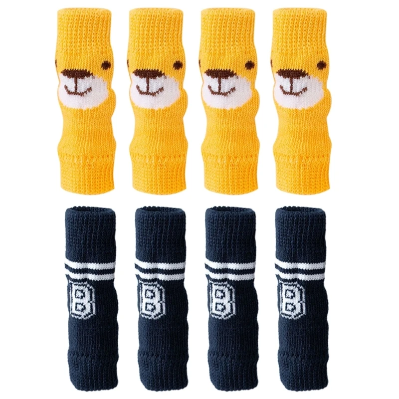 4 Pcs Dog  Socks Knitted Knee Pads Cute Knee Protector Knit Pet Socks