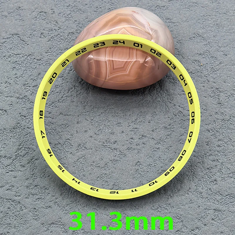 Dia 31.3mm Plastic Chapter Ring Fits King Samurai 6105 6309 Turtle Abalone NH35 NH36 Dive Watch Cases Inner Ring Mod Parts