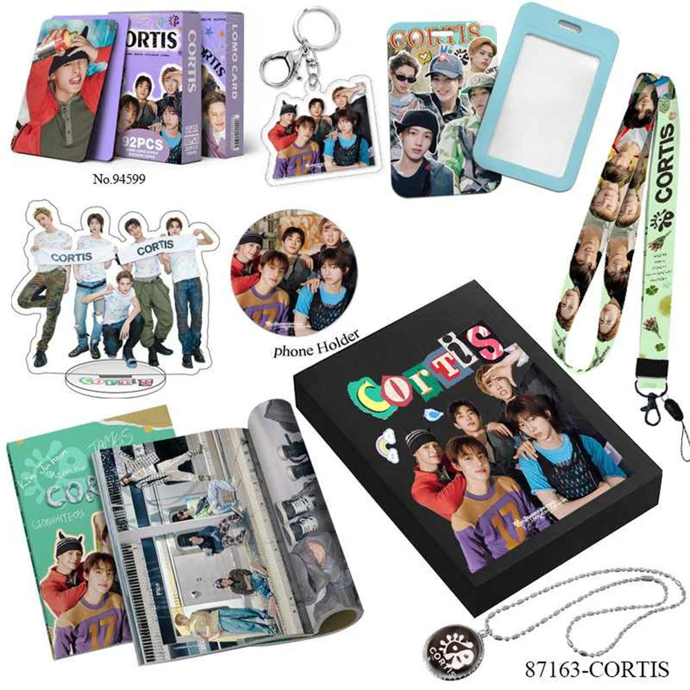 cortis-greengreen-peripheral-gift-box-acrylic-keychain-card-sleeve-adjustable-phone-holder-hd-lomo-card-juhoon-james-martin-gift