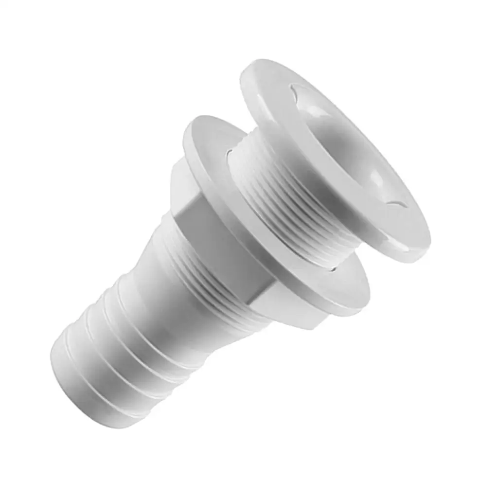 Thru Hull Fitting Nylon Plastic Connector Bilge Pump Fitting Boat Drain Plug for Small Boats Use