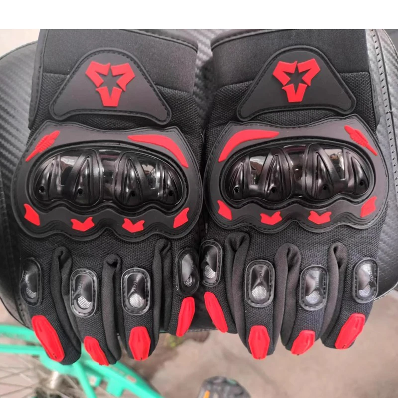 

Durable Touchscreen Full-Finger Motorcycle Gloves with Hard Shell Knuckles Luvas for Summer Off-Road Cycling BMX and Dirt Biking