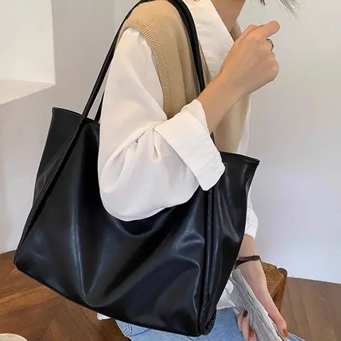대용량 토트 백 숙녀 어깨 가방 작업 통근 운반 가방 학생 핸드백 여성 복장 도서 팩