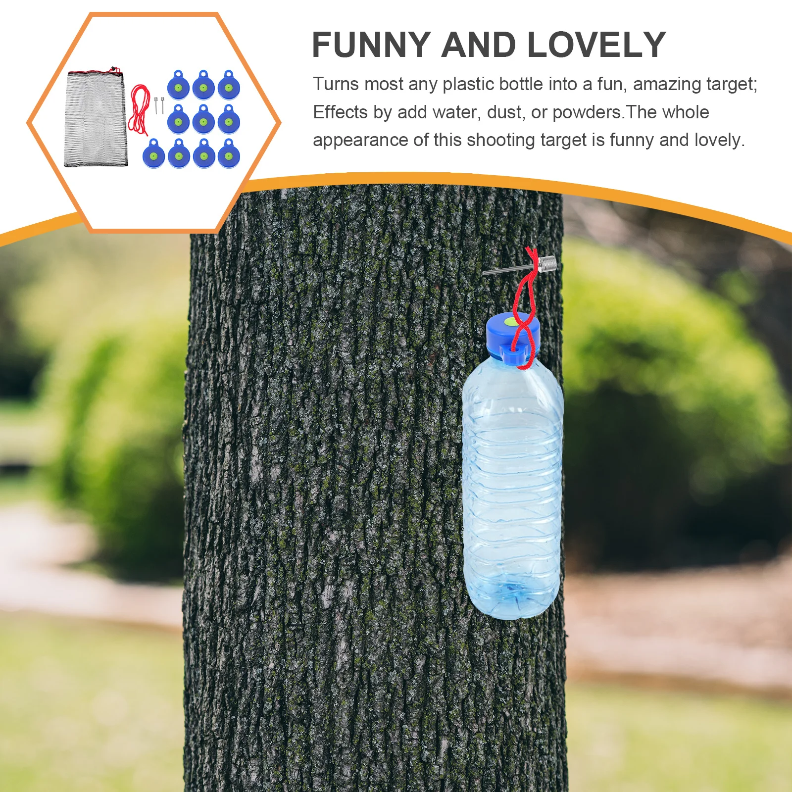 

10pcs High-Pressure Bottle Cap Shooting Target Abs Silicone Durable Outdoor Training Reusable Inflator Practical Exercise