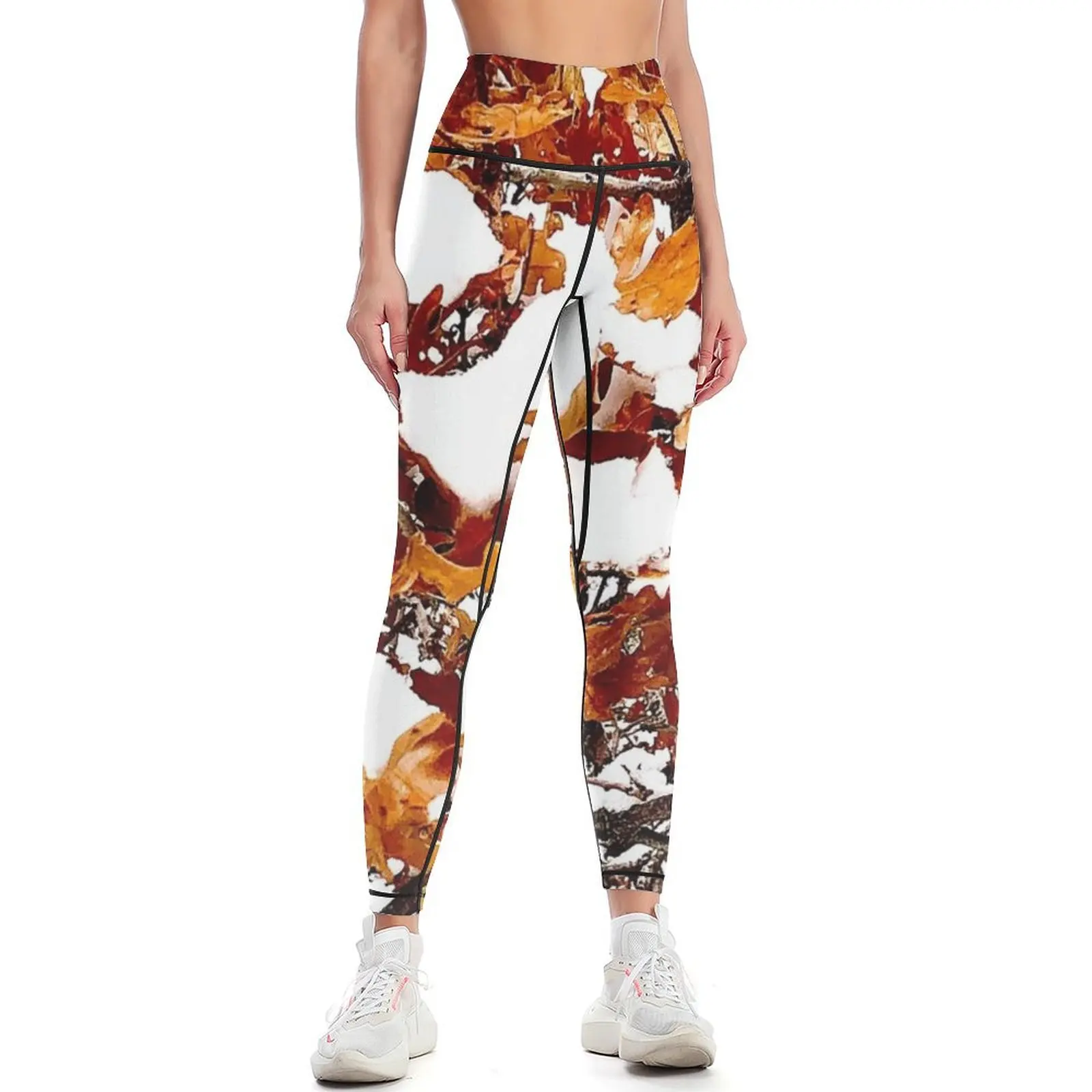 

Snow Autumn Leaves Leggings Legging sexy woman Women's sports pants Jogger pants Women sportwear Womens Leggings