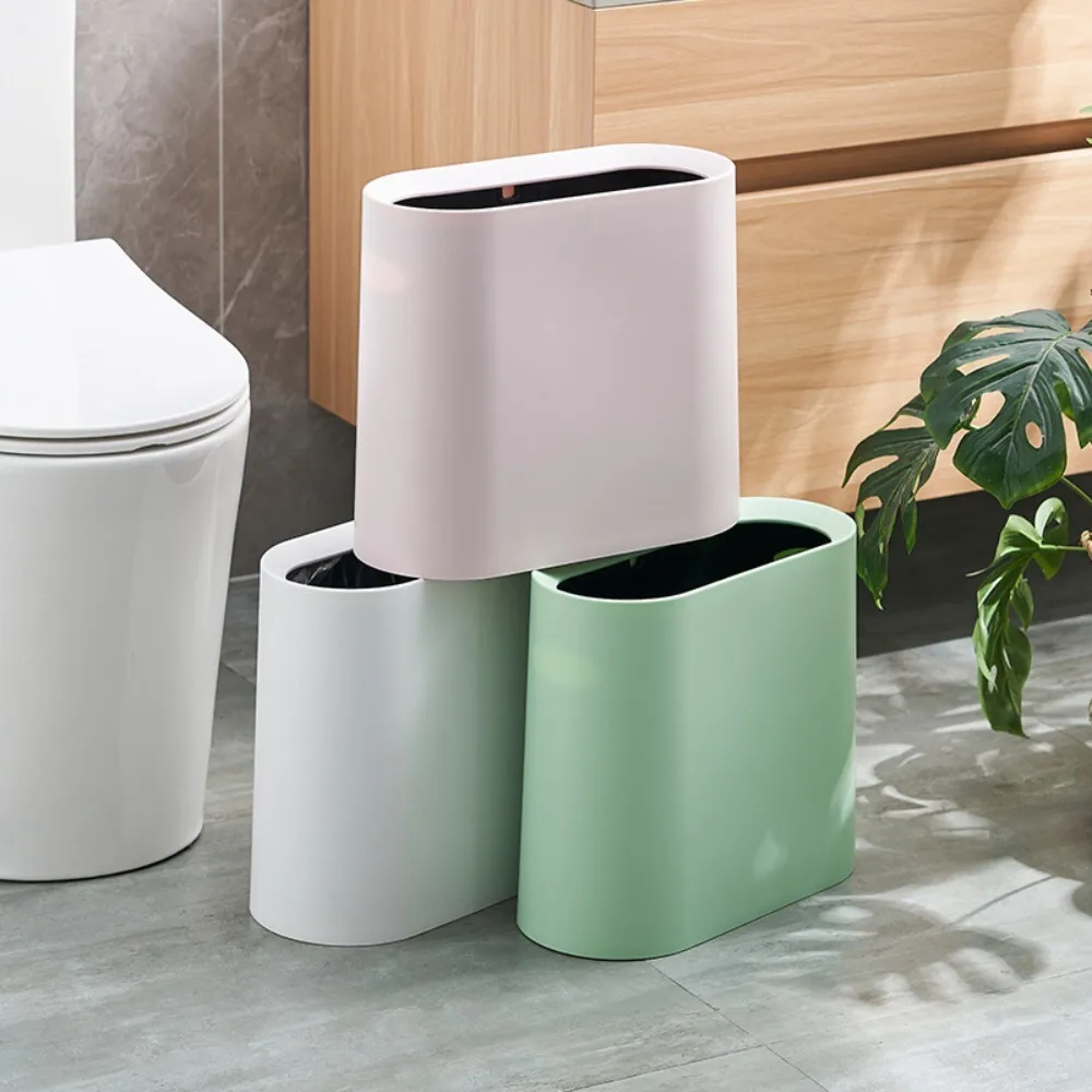 

Minimalist Metal Mesh Waste Basket Small Space Organizer Narrow Trash Can for Home Bedroom Dorm Living Room Bathroom Office