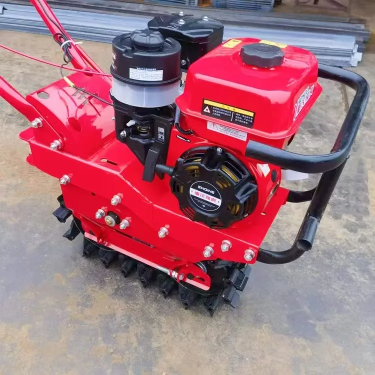 Low-Cost 8HP Two-Wheel Tractor With Plowing Attachment Compact Crawler-Type Power Tiller With Furrowing Kit