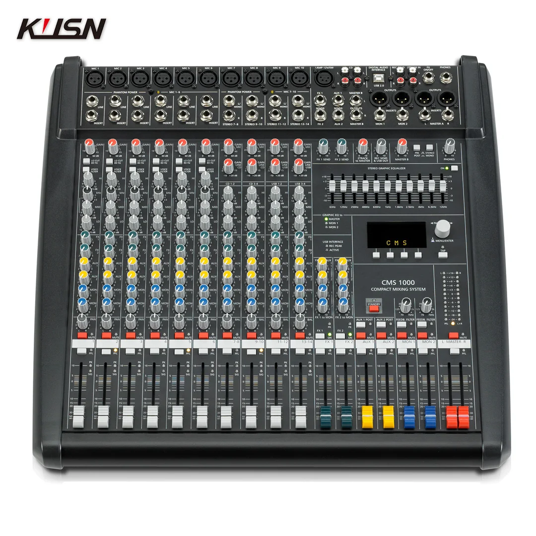 CMS-1000 Original mezclador de Audio profesional de 10 canales CMS-600 CMS-1600 consola mezcladora Digital de 6/16 canales consola de sonido