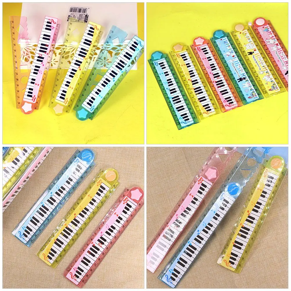10 Pcs Piano Ruler 30cm Foldable Reusable Straight Kids Accessory Portable School Children Measuring Tool Student Daily Use