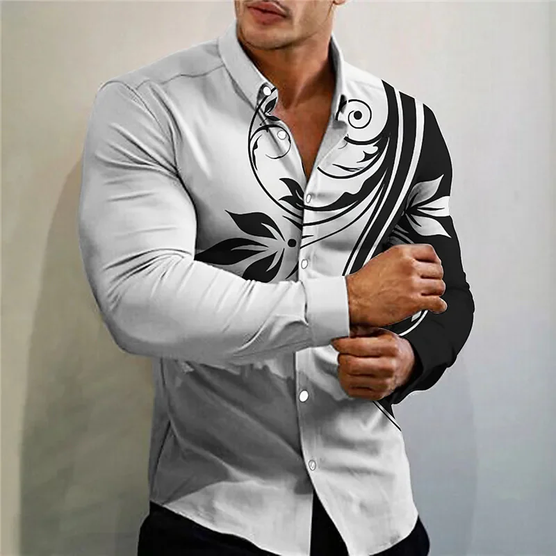 Camisa de traje con gráfico transparente, tejido suave y cómodo, ajustado, talla grande, tendencia de primavera y verano, novedad de 2023