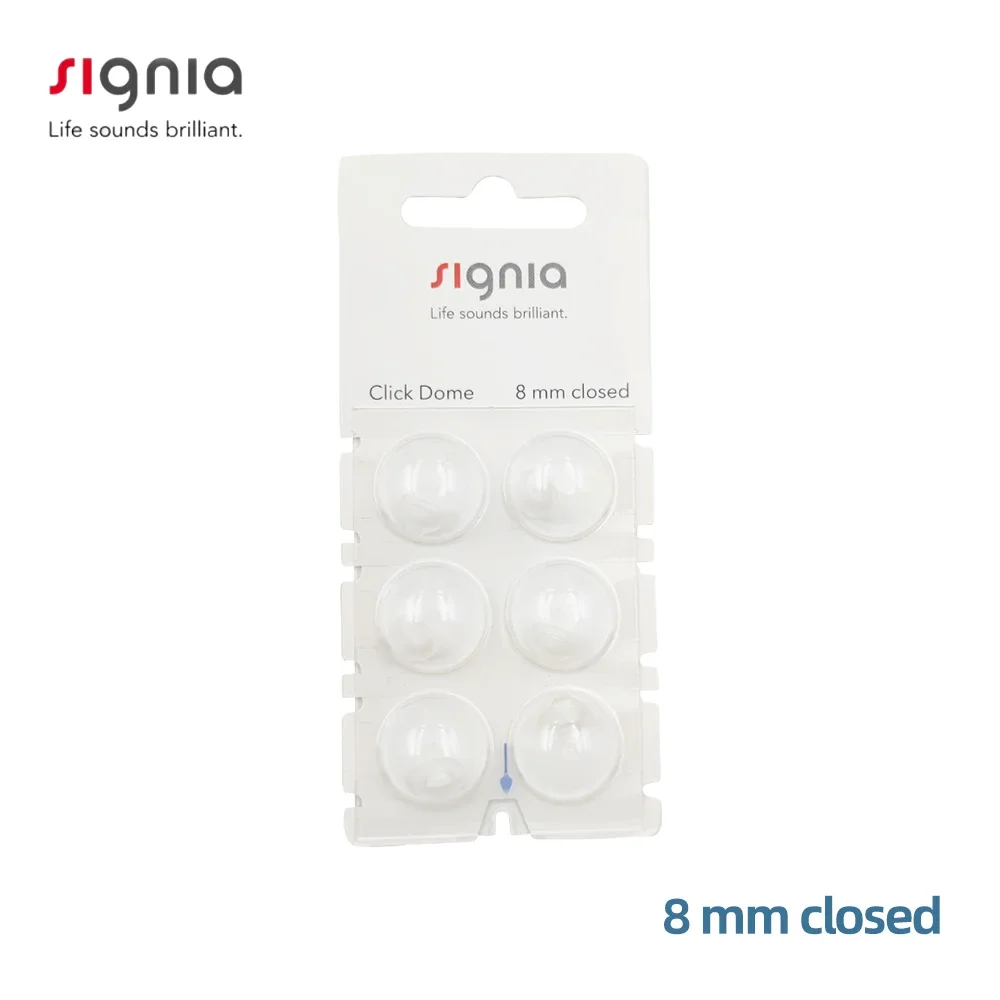 حزمة سيمنز سيجنيا الأصلية المكونة من 6 قطع قبة مفتوحة ومغلقة ومزدوجة تنفيس طرف الأذن قبة لمساعدات السمع RIC CIC ITC #6