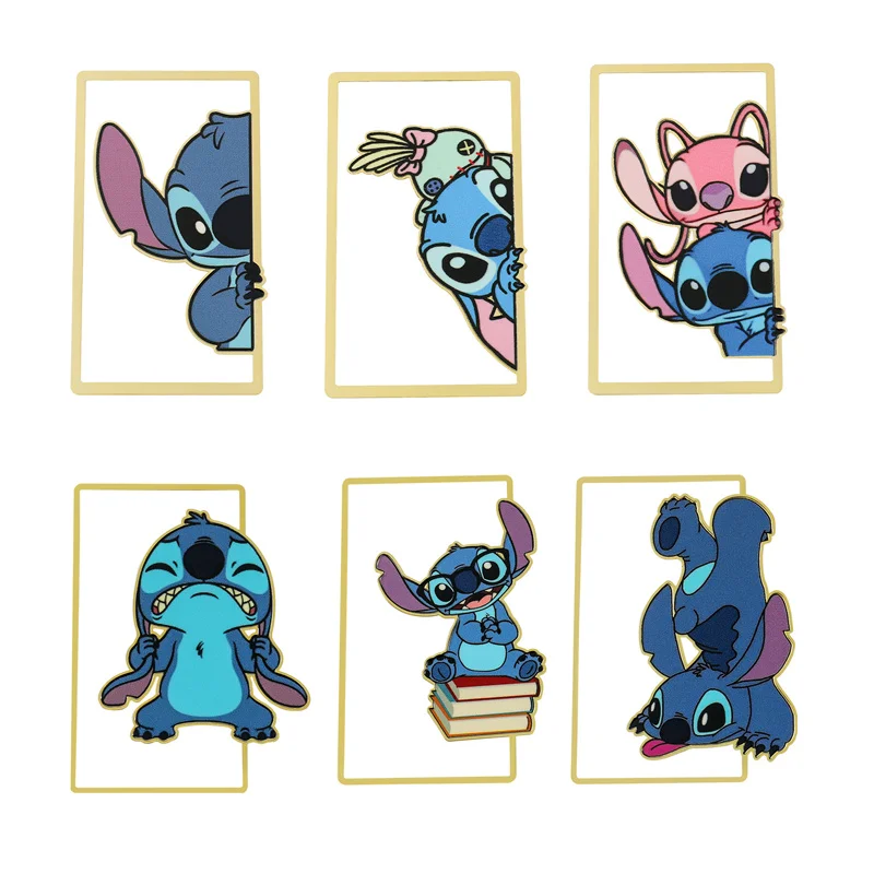 6 pcs/lot Kawaii Disney Stitch Bookmark Cute Book Mark For Books School Office Supplies Stationery