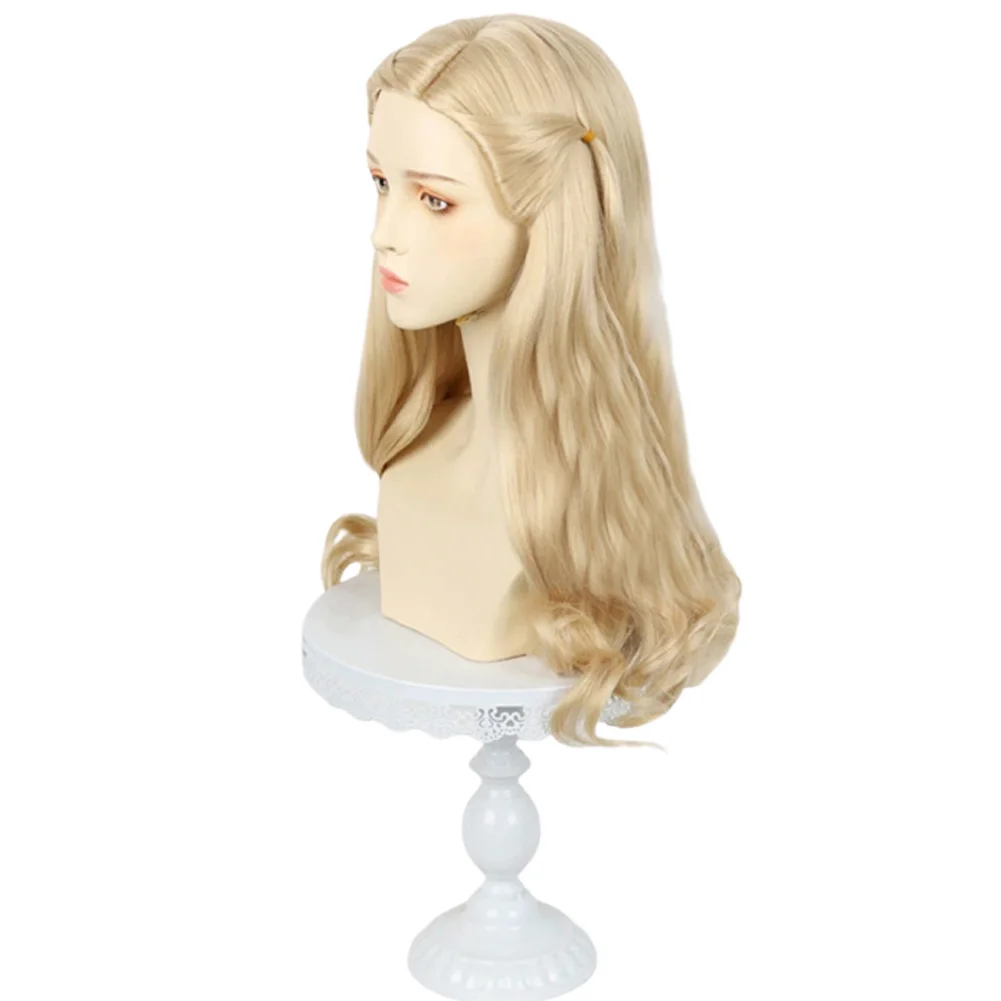Peluca rubia de Cosplay de bruja Glinda, película 2024, bruja malvada, conjunto de pelo para mujer y niña, fiesta de Halloween, Carnaval, uniforme de juego de rol, accesorio