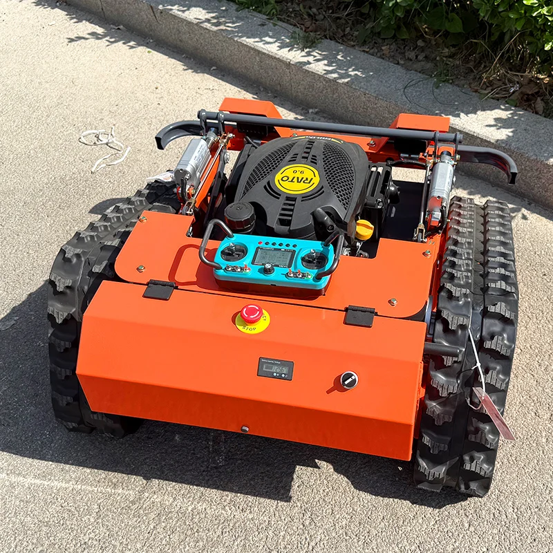 Maßgeschneiderter chinesischer Hersteller, Fabrikpreis, Roboter-Rasenmäher, ferngesteuerte Rasenmäher, Modell 800, Raupen-Rasenmäher mit Fernbedienung