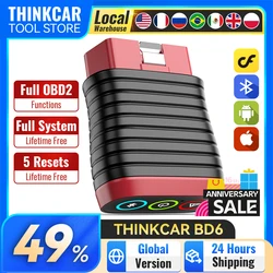 Thinkcar BD6 Car Diagnostic Scanner Support BLEED BRAKE ETS IMMO OIL Reset Lifetime Free Update OBD2 Scan Tool VS Mucar BT200