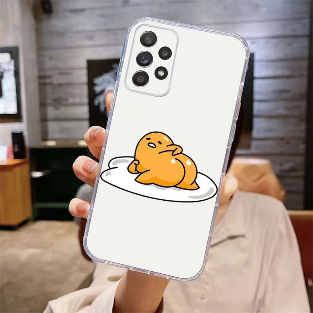 Cute G-Gudetama Egg Phone Case For Samsung Galaxy A71,70,52,51,40,31,A50,30S,21S,Note20ultra Transparent Cover