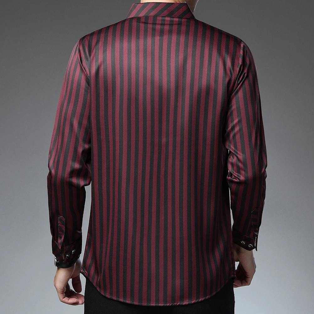 2022 brand designer striped mens shirts for men clothing korean fashion long sleeve shirt luxury dress casual clothes jersey 656