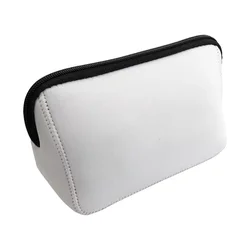 Sublimation Blank White Neoprene Cosmetic Bag Multipurpose Makeup Pencil Bag DIY Gift Travel Toiletry Pouch