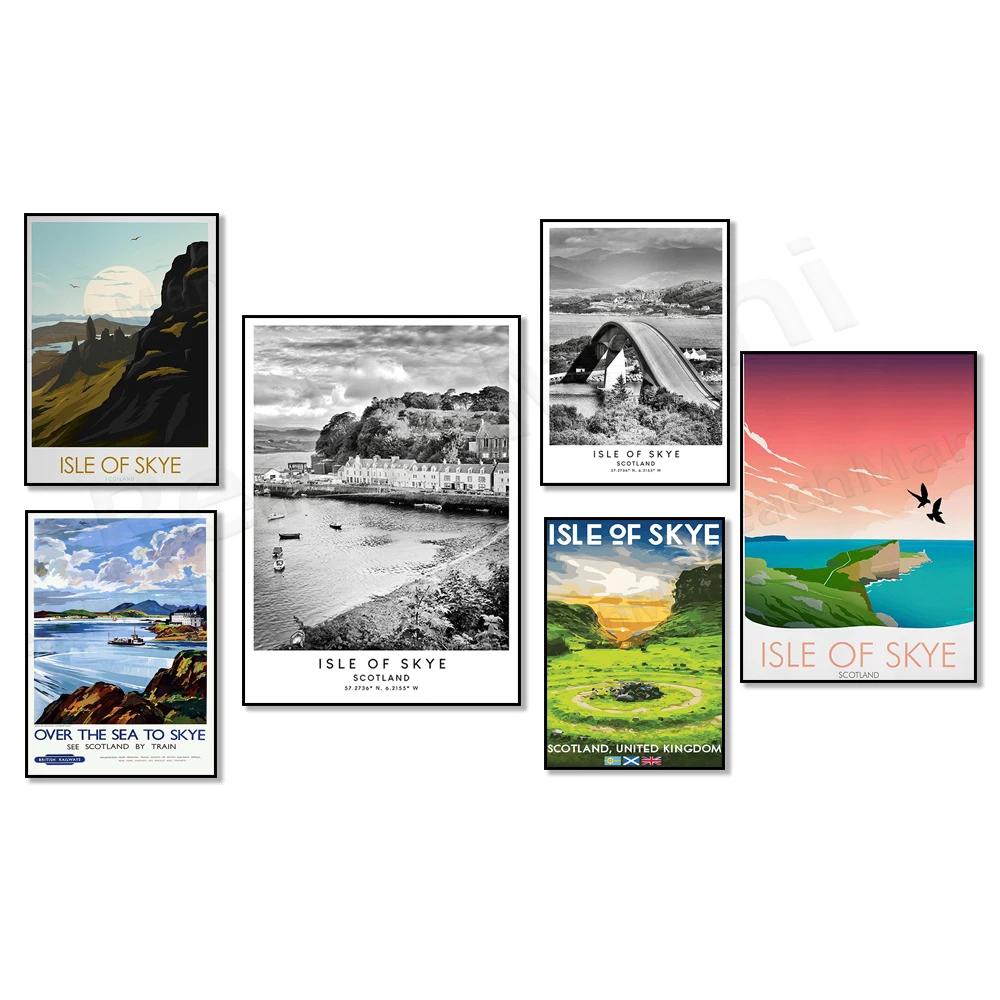 Impresiones de la Isla de Skye, Póster de viaje de arte escocés del Viejo Hombre de Stoll, Isla de Skye, Escocia, Impresiones fotográficas, Isla de Skye