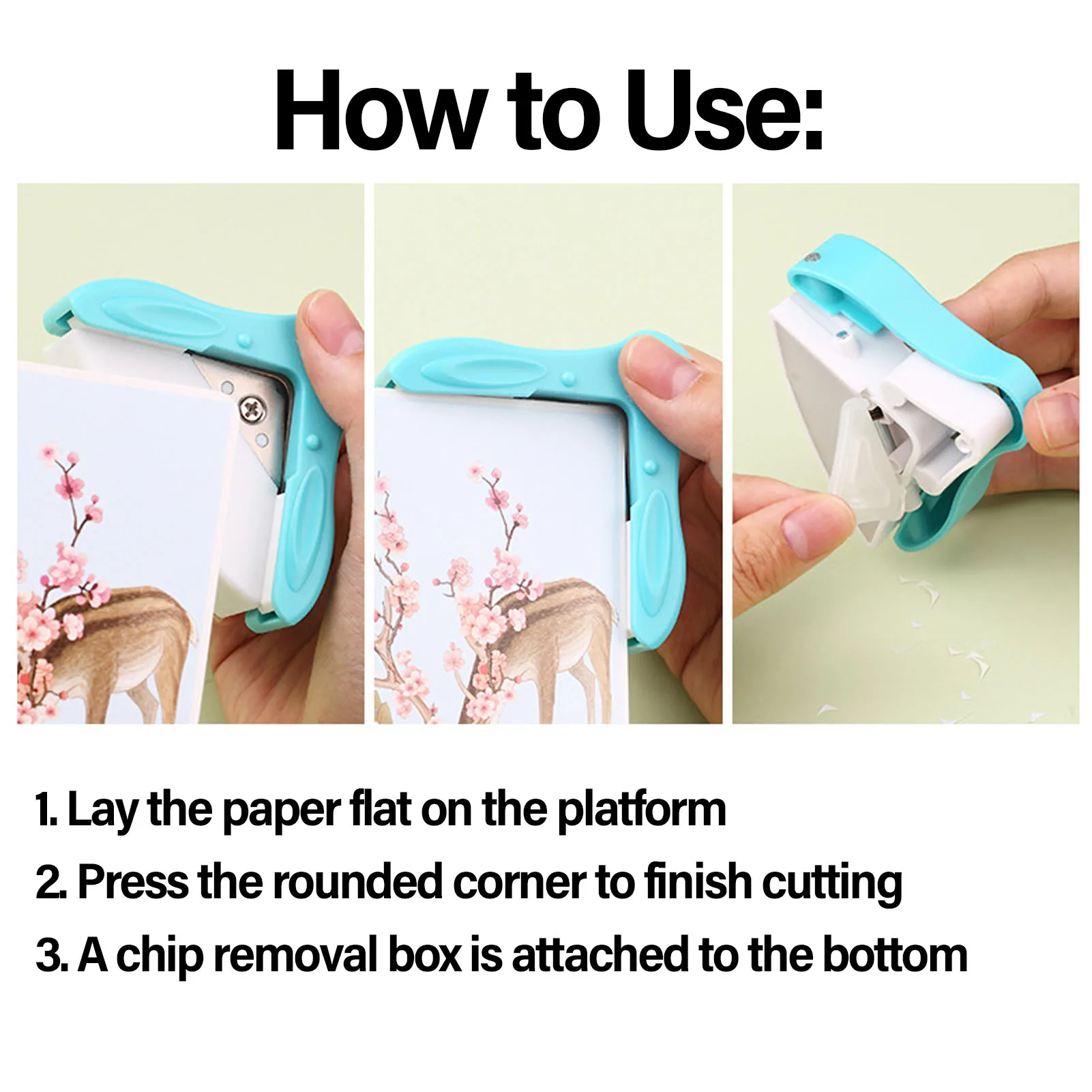 R5mm قاطع الزاوية المستديرة لكمة الزاوية القاطع للحرف اليدوية صفح صور سكرابوكينغ بطاقة صنع 4 ورقة A4 ورقة 80 جرام قدرة