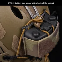 Tactical PVS31 NVG Battery Pouch Box Storage Militar Fast Helmet Retention System Adjustable Paintball Airsoft Helmet Accessory