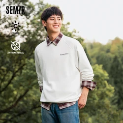 Semir Sweater Men 2026 New Spring Heating Bacteriostatic Fleece Inner Wear Top Fashion Printed