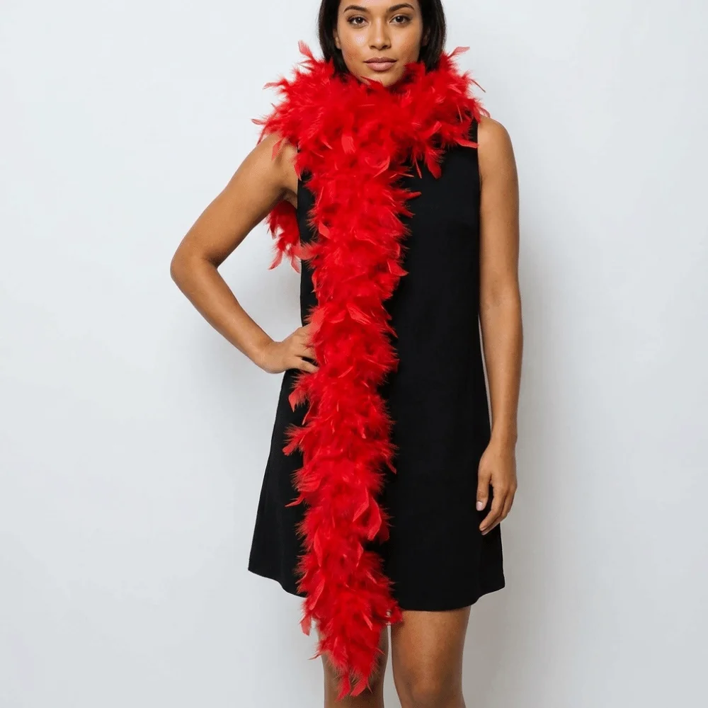 Fashion Solid Color Feather Boa Fluffy Turkey Feather Feather Scarf Shawl Multiple Colors Apparel Fabric Halloween